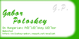 gabor poloskey business card